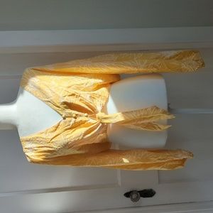 Urban Outfitters yellow long sleeved blouse